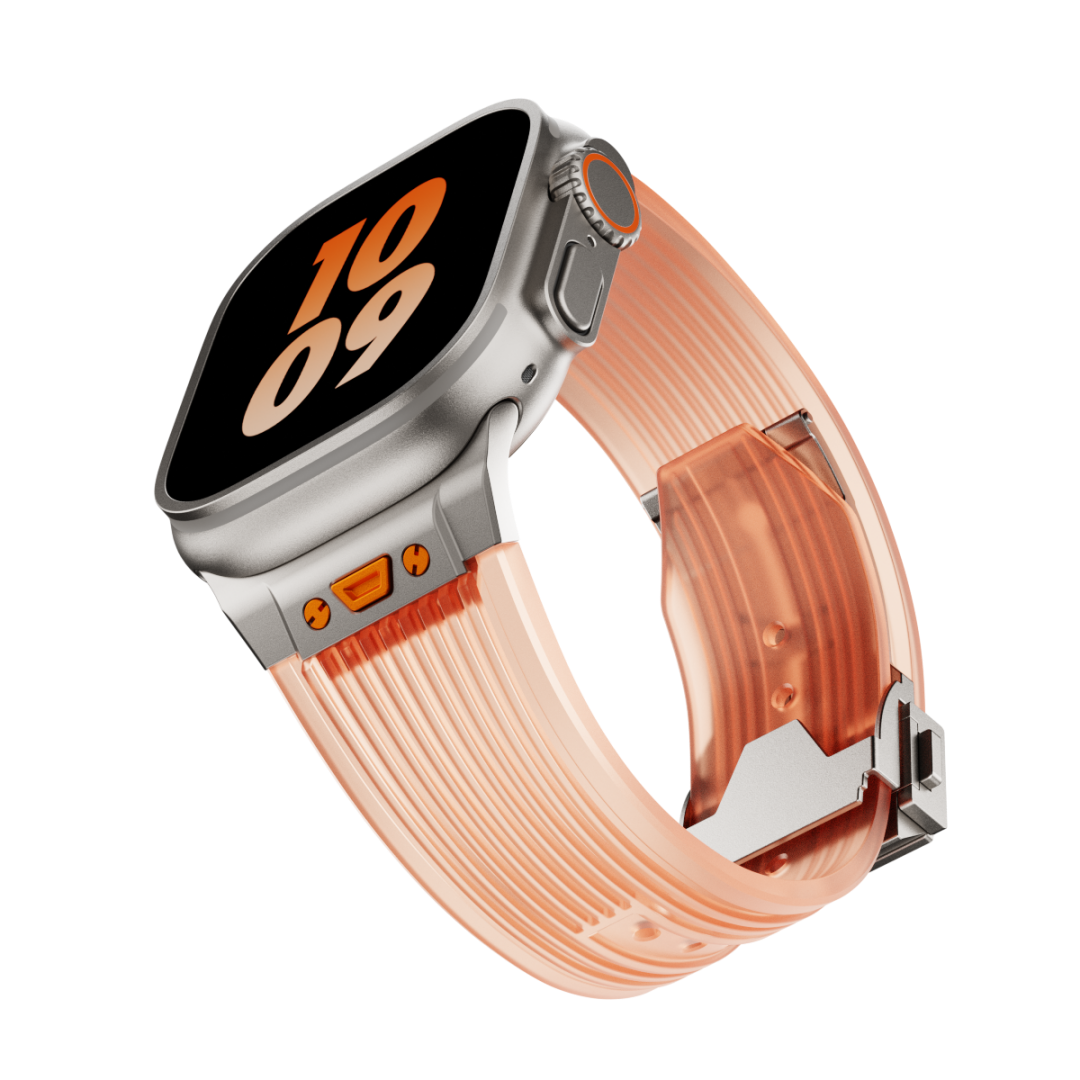 #Color_Titanium Adapter-Transparent Orange Band