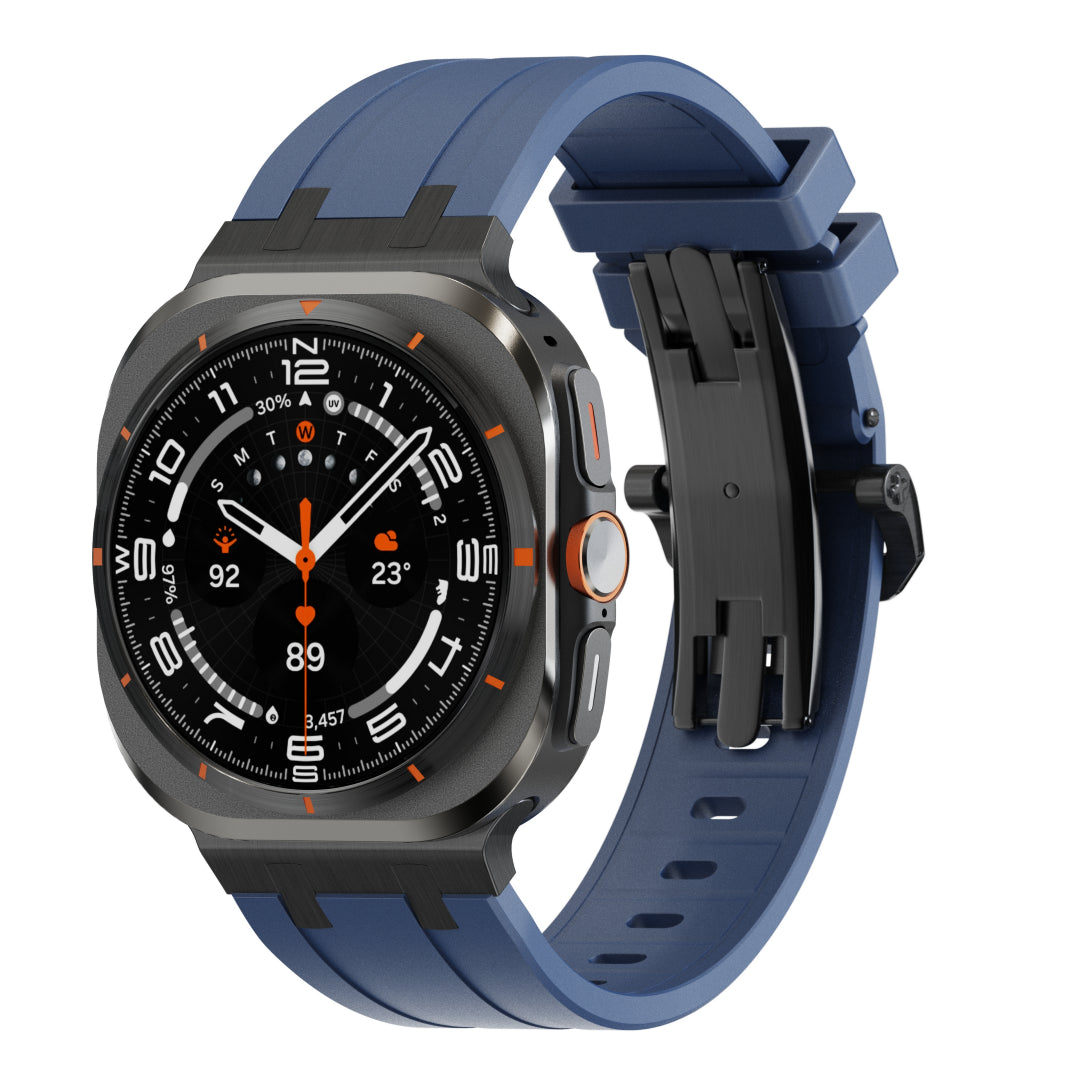 Luxuriöses AP-Silikonarmband mit Schmetterlingsschnalle für Samsung Galaxy Watch Ultra