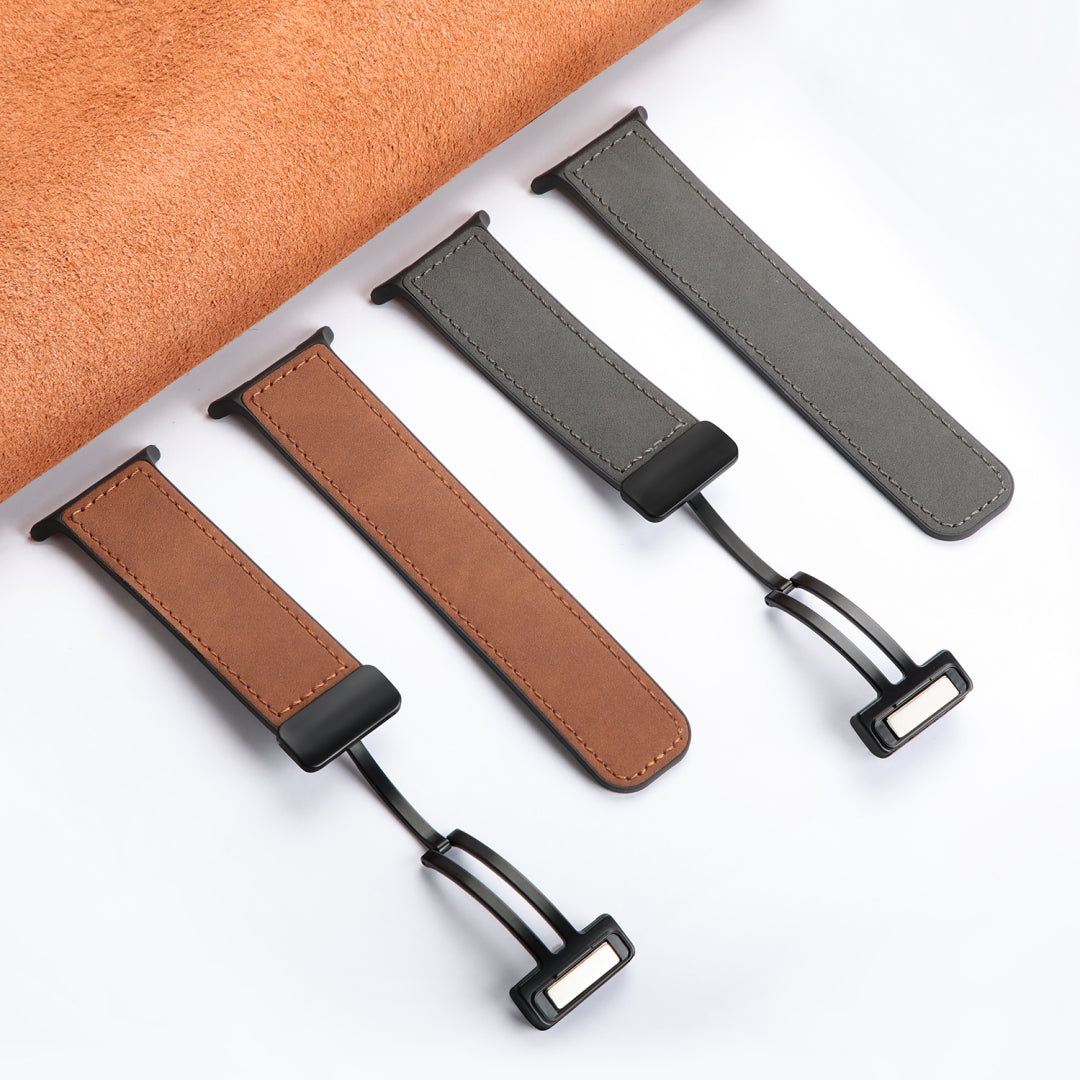 Magnetisches Leder- und Silikonarmband für Samsung Galaxy Watch Ultra