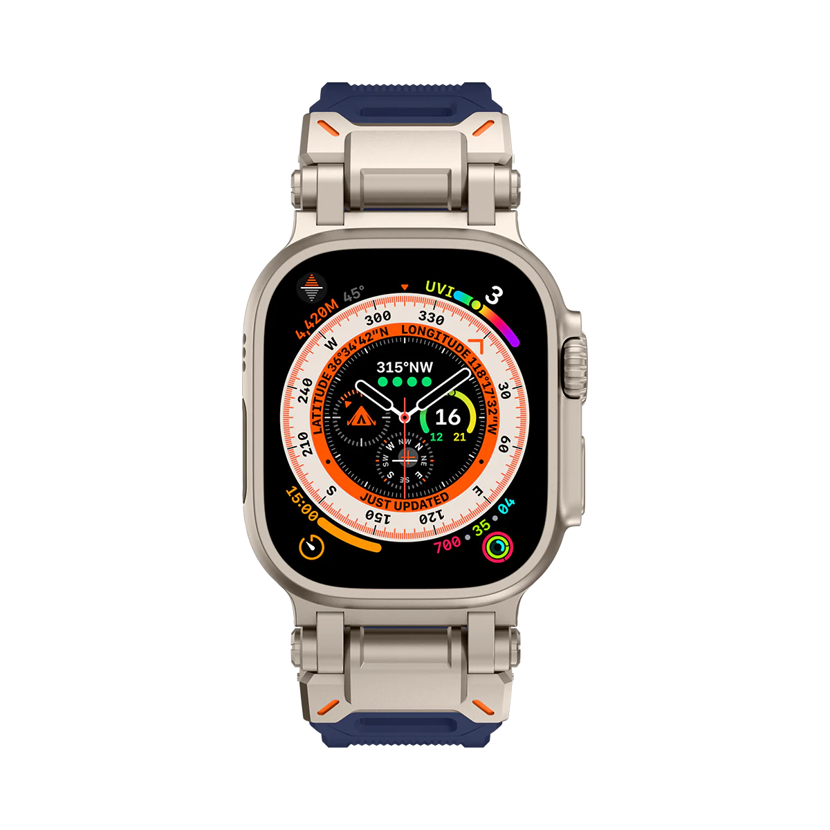 #Color_Titanium Adapter-Blue Band