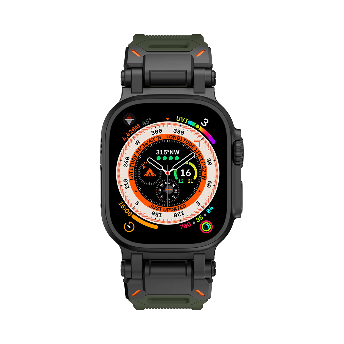 #Color_Black Adapter-Green Band