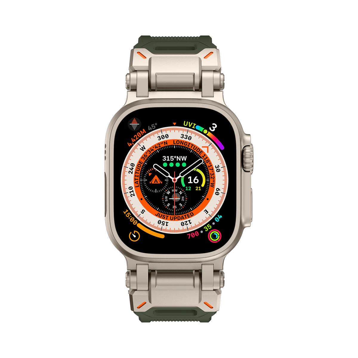 #Color_Titanium Adapter-Green Band
