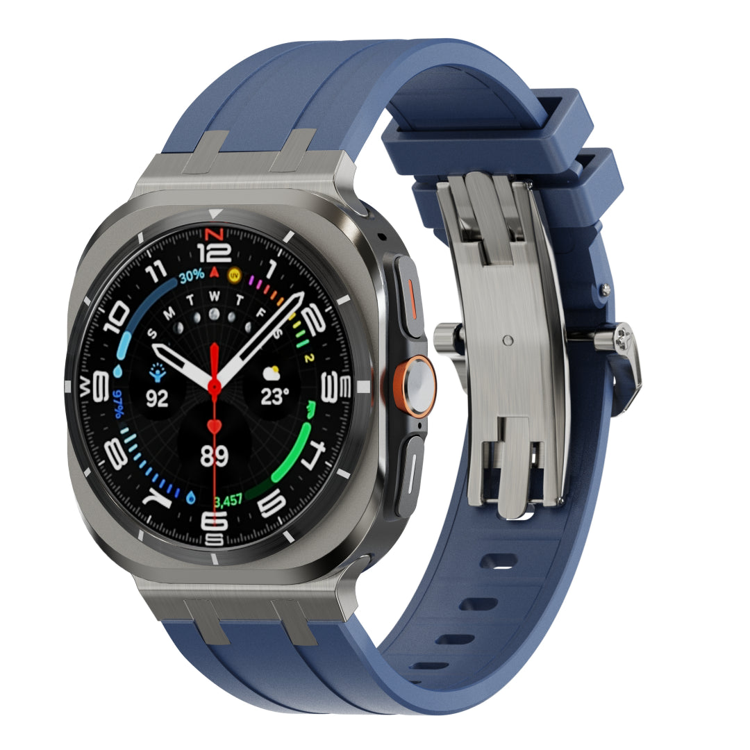 Luxuriöses AP-Silikonarmband mit Schmetterlingsschnalle für Samsung Galaxy Watch Ultra