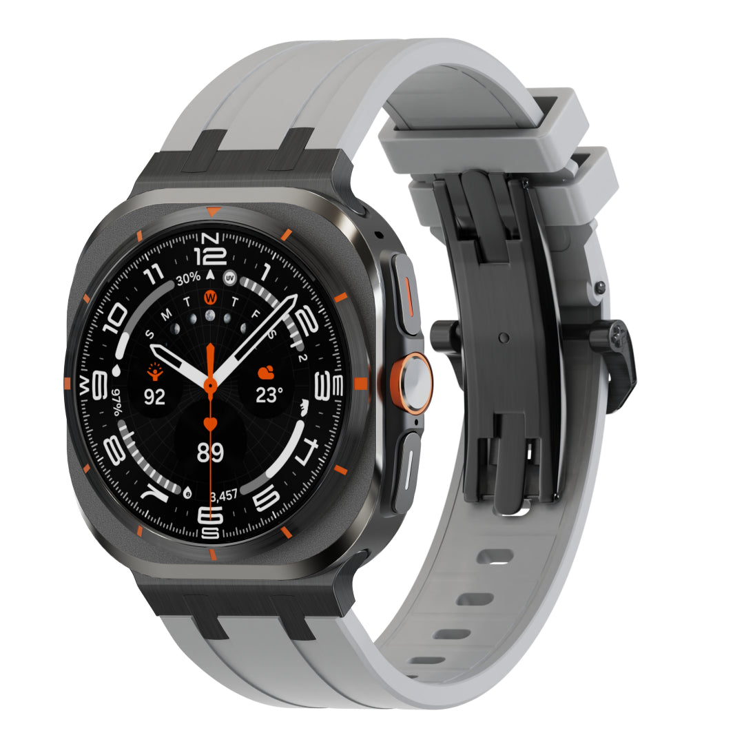 Luxuriöses AP-Silikonarmband mit Schmetterlingsschnalle für Samsung Galaxy Watch Ultra