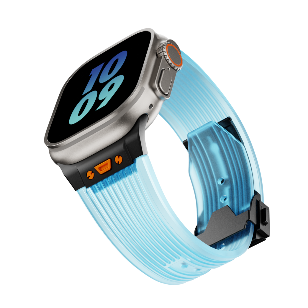 #Color_Black Adapter-Transparent Blue Band