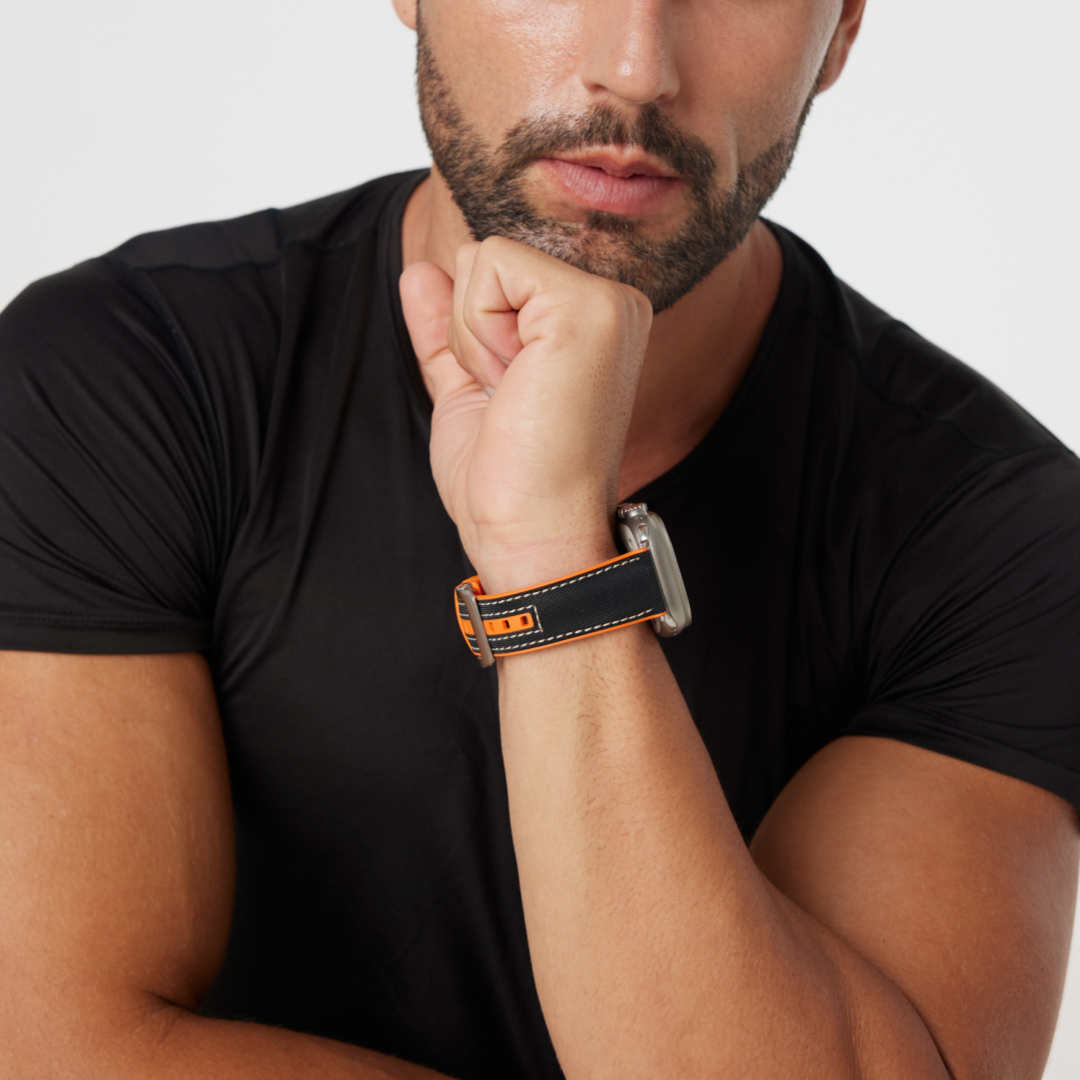 FKM-Armband mit Schmetterlingsschnalle für Apple Watch