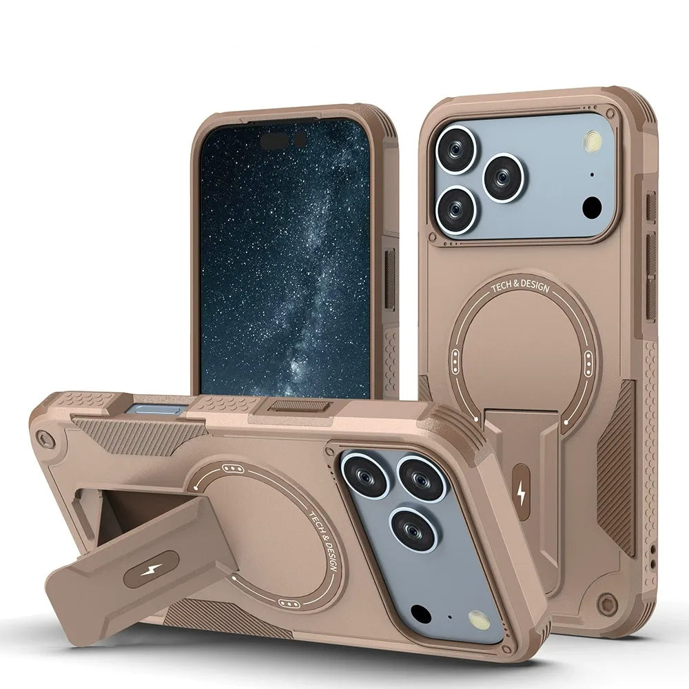 Magnetic Hidden Stand Case For iPhone