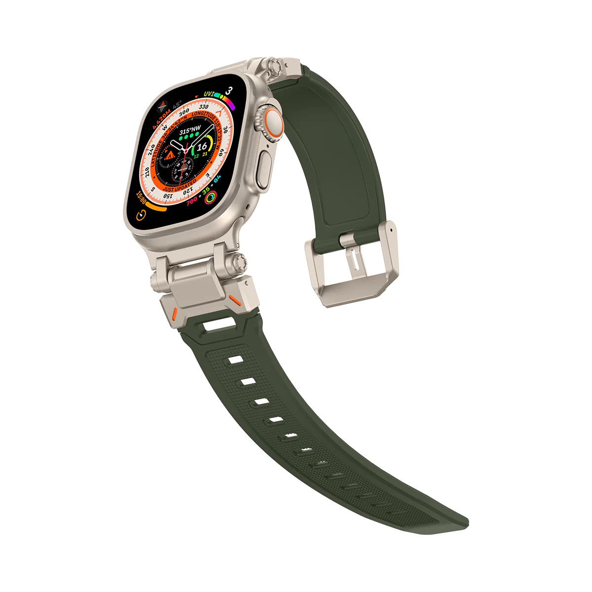 #Color_Titanium Adapter-Green Band