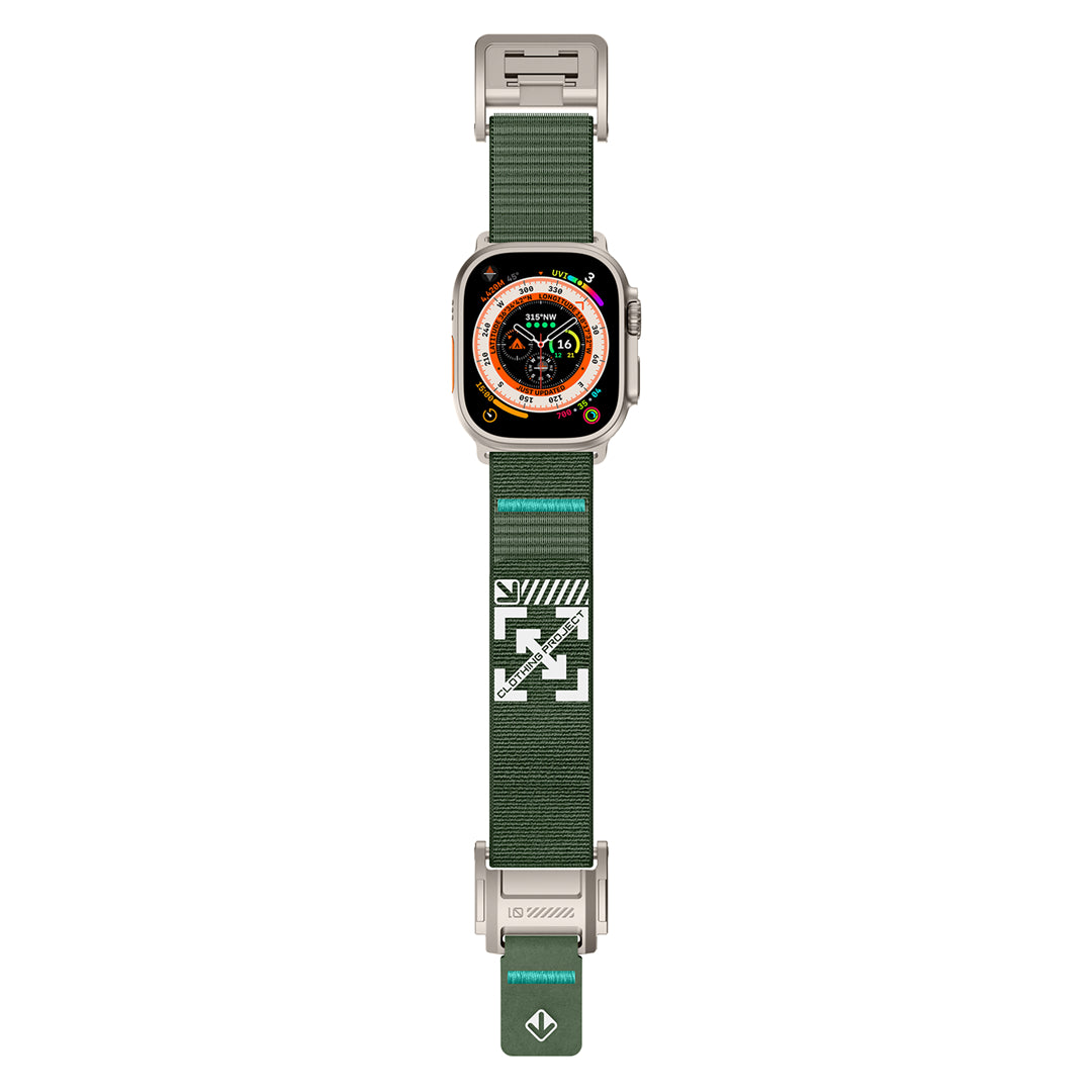 #Color_Green Band-Silver Buckle