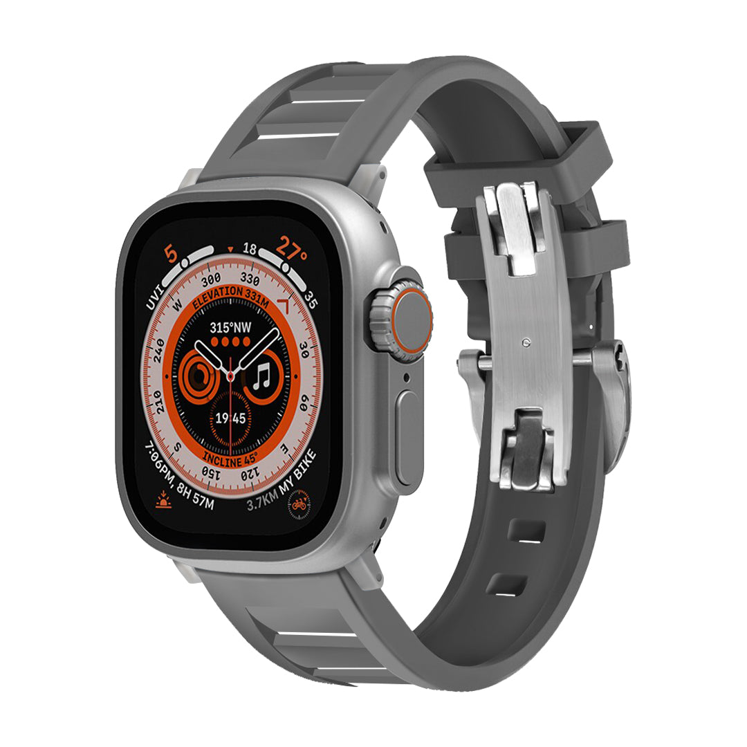 Rugged FKM Butterfly Buckle Band For Apple Watch