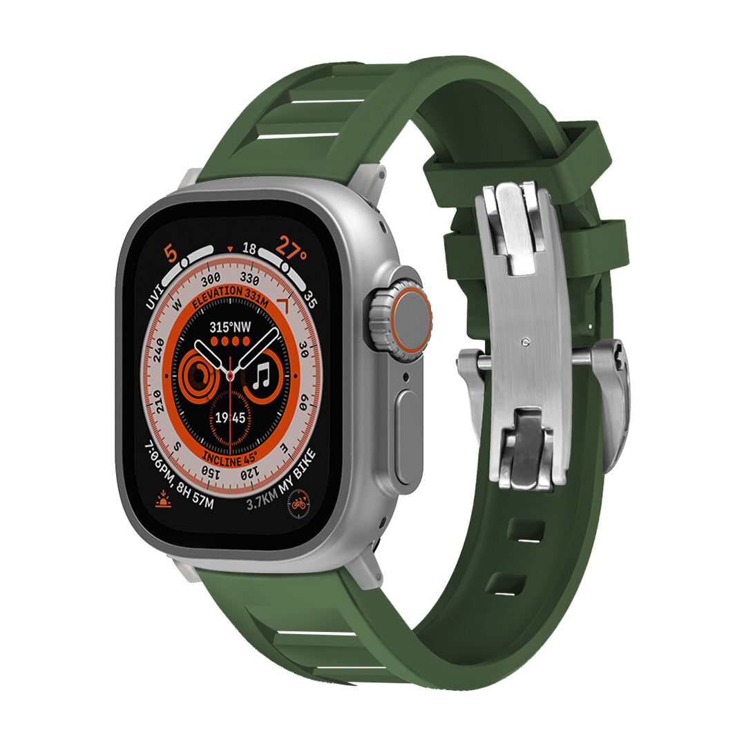 Rugged FKM Butterfly Buckle Band For Apple Watch