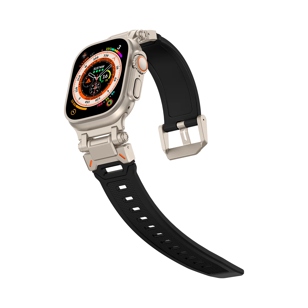 #Color_Titanium Adapter-Black Band