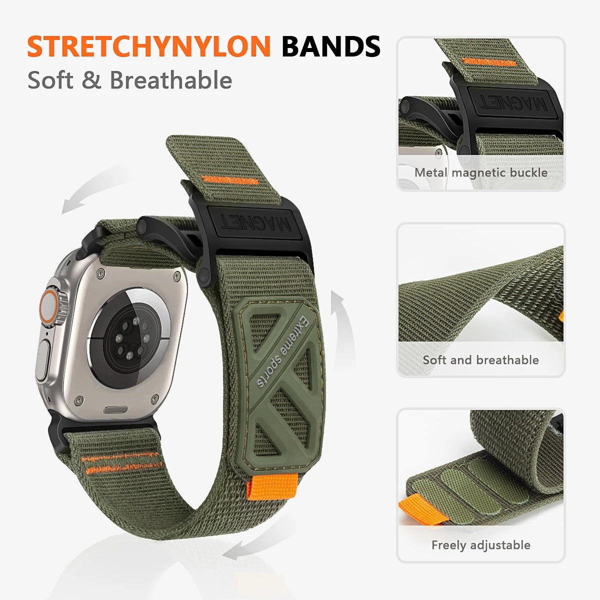 Correa de nailon para Apple Watch para deportes extremos