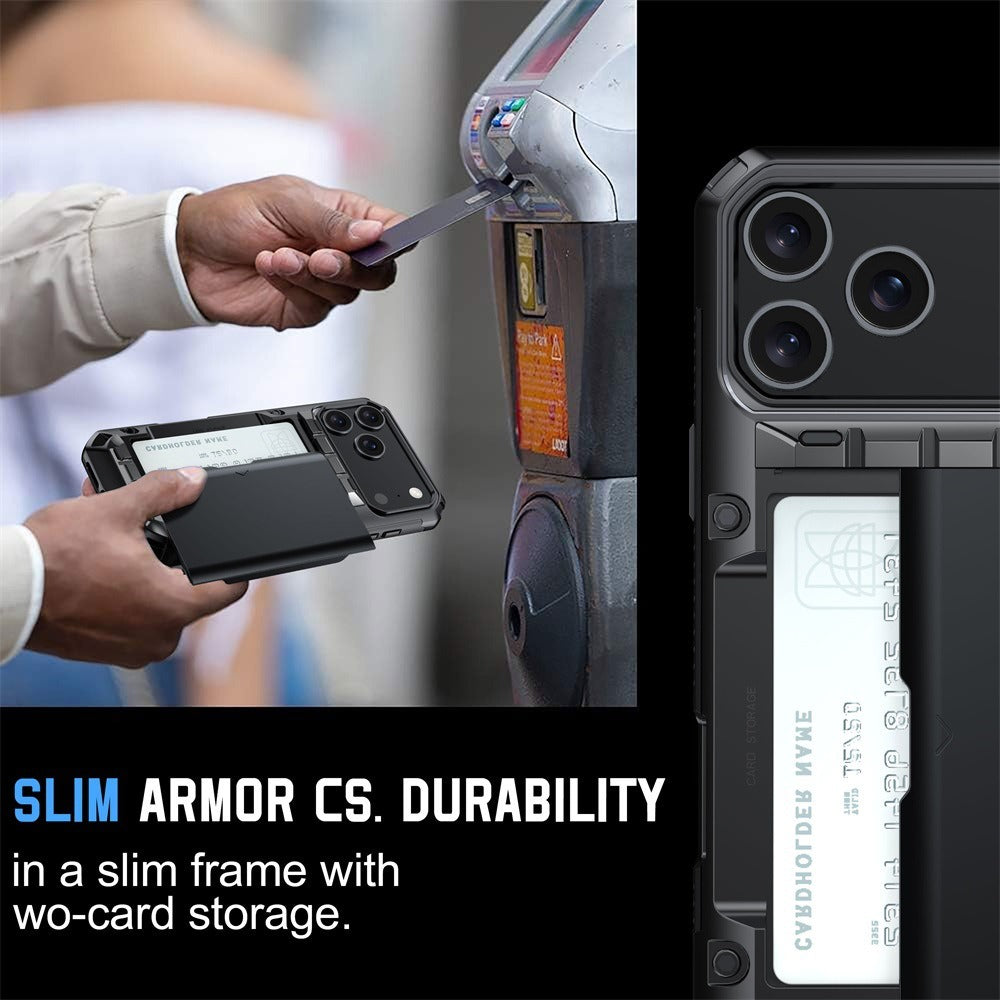 Slider Card Holder Case For iPhone