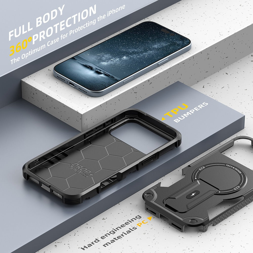 Magnetic Hidden Stand Case For iPhone