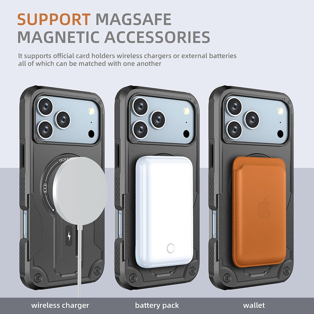 Magnetic Hidden Stand Case For iPhone