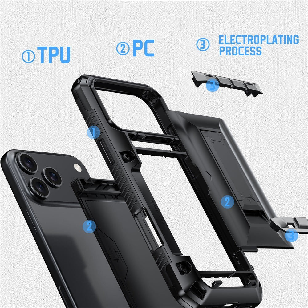 Slider Card Holder Case For iPhone