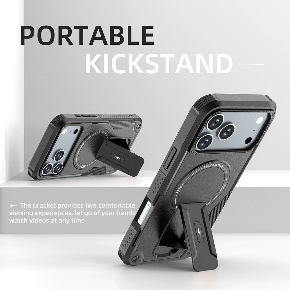 Magnetic Hidden Stand Case For iPhone
