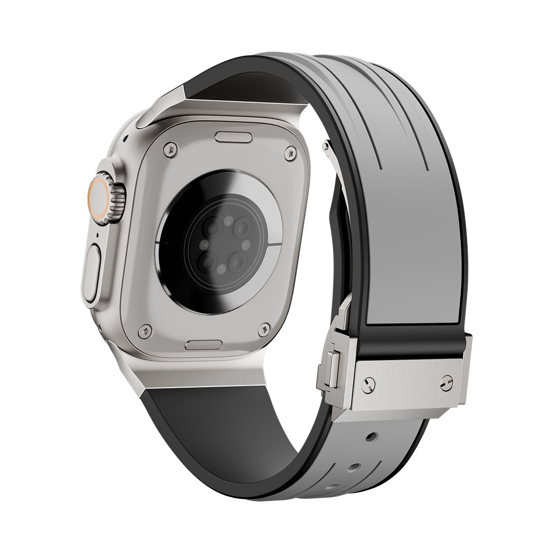 #Color_Gray Band-Silver Buckle