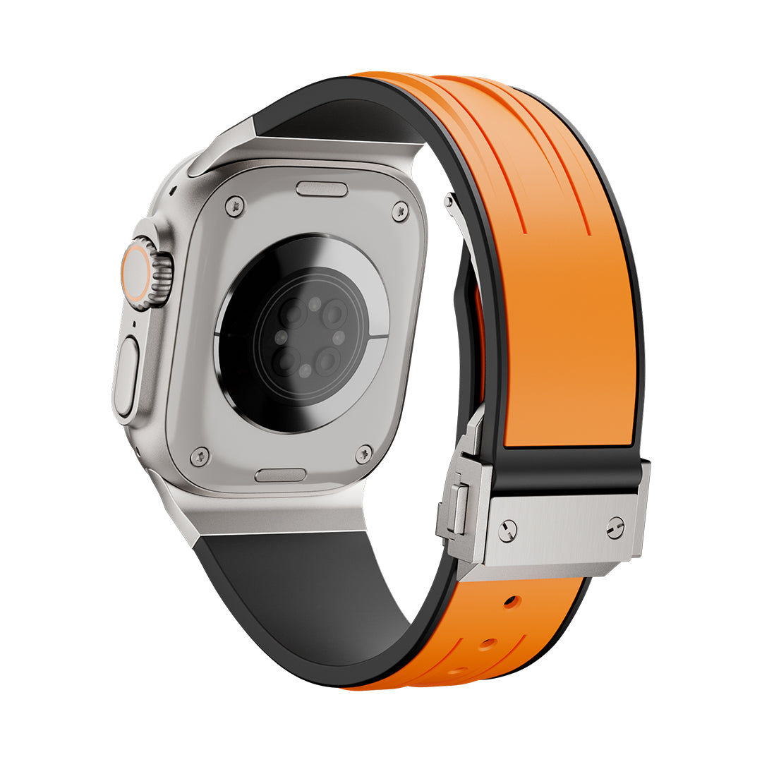 #Color_Orange Band-Silver Buckle