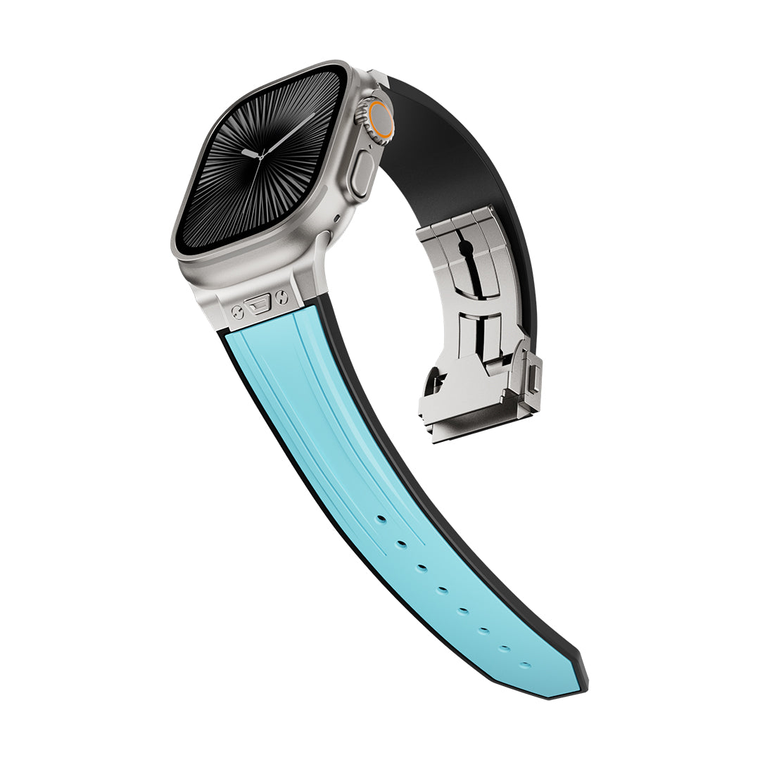 #Color_Blue Band-Silver Buckle