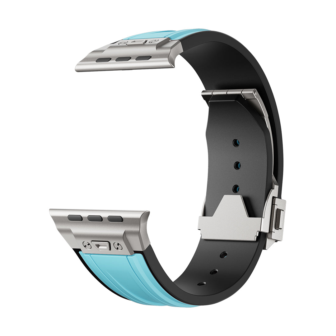 #Color_Blue Band-Silver Buckle