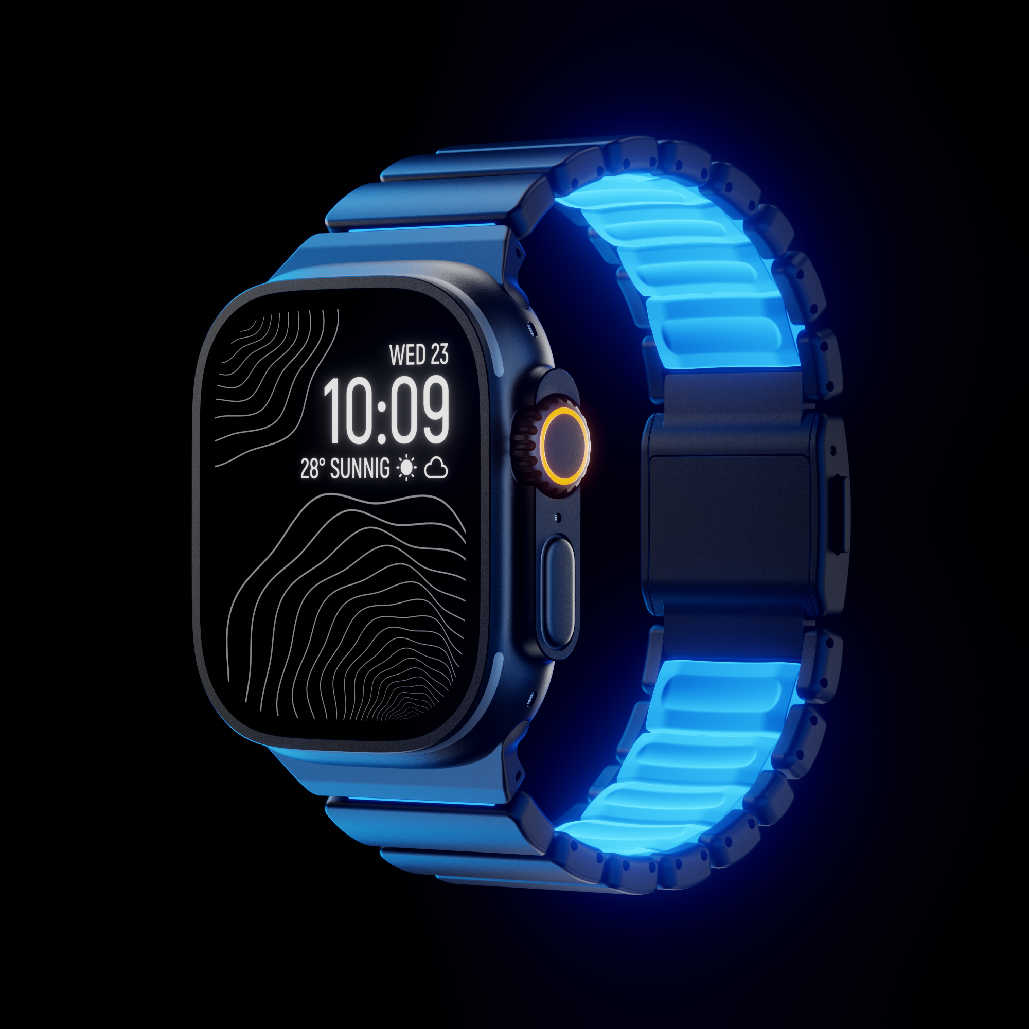 #Color_Black-Icy Blue Glow