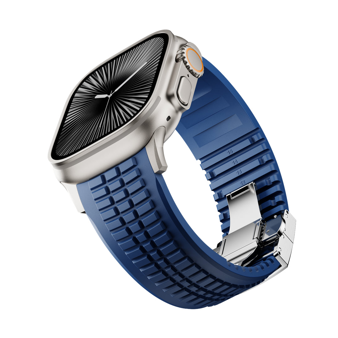 #Color_Blue Band-Silver Buckle