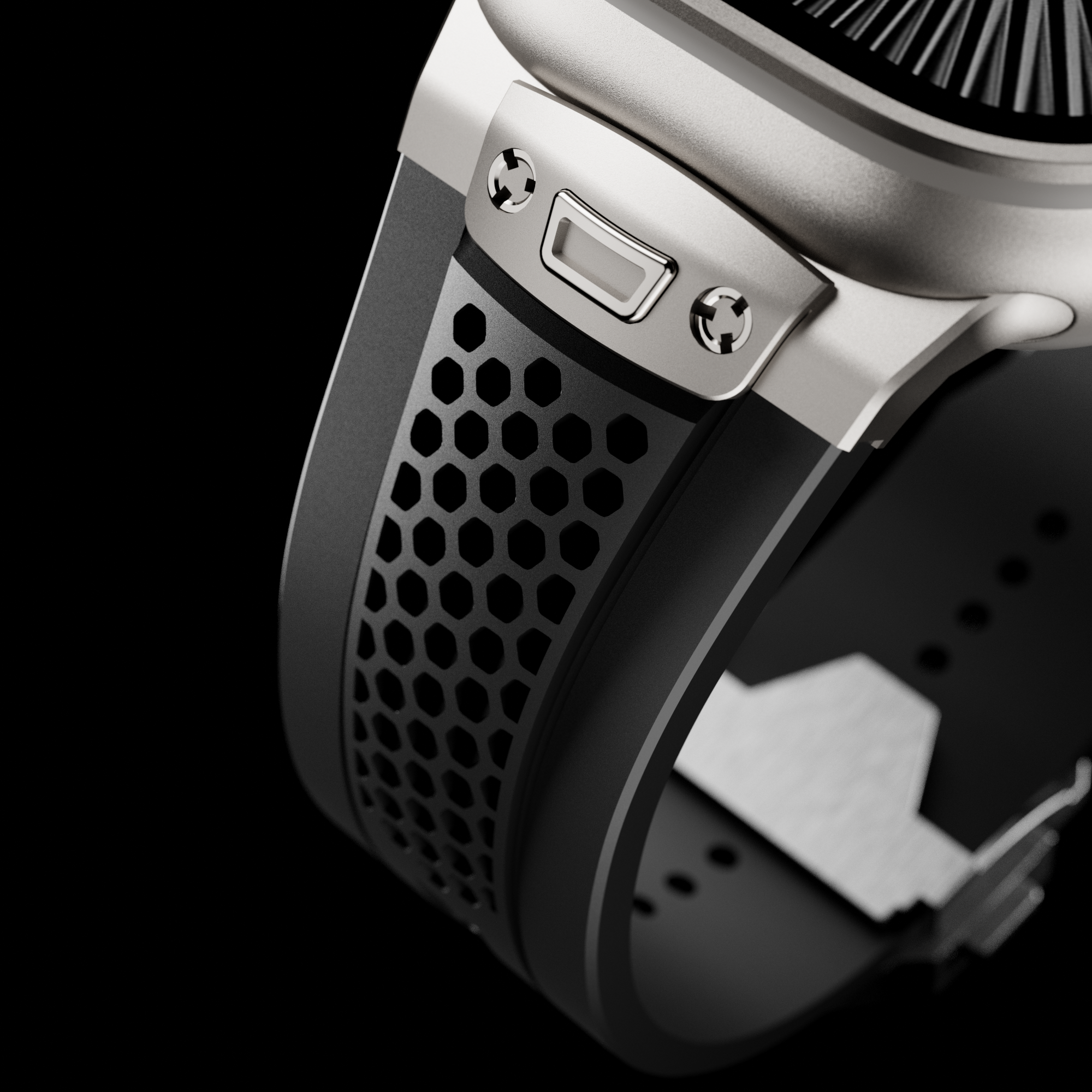 Honeycomb Design Silicone Band for Apple Watch