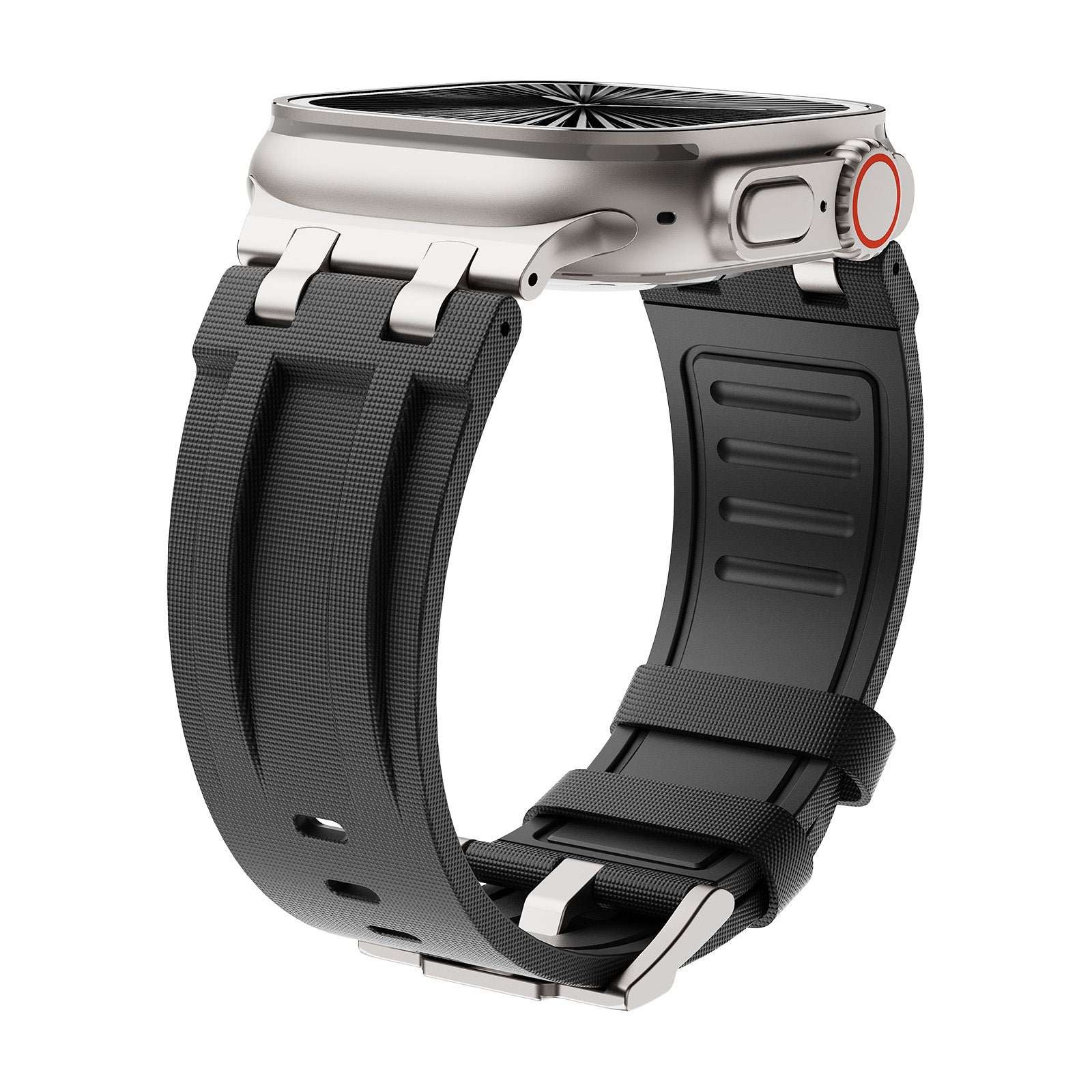 #Color_Titanium Adapter-Black Band