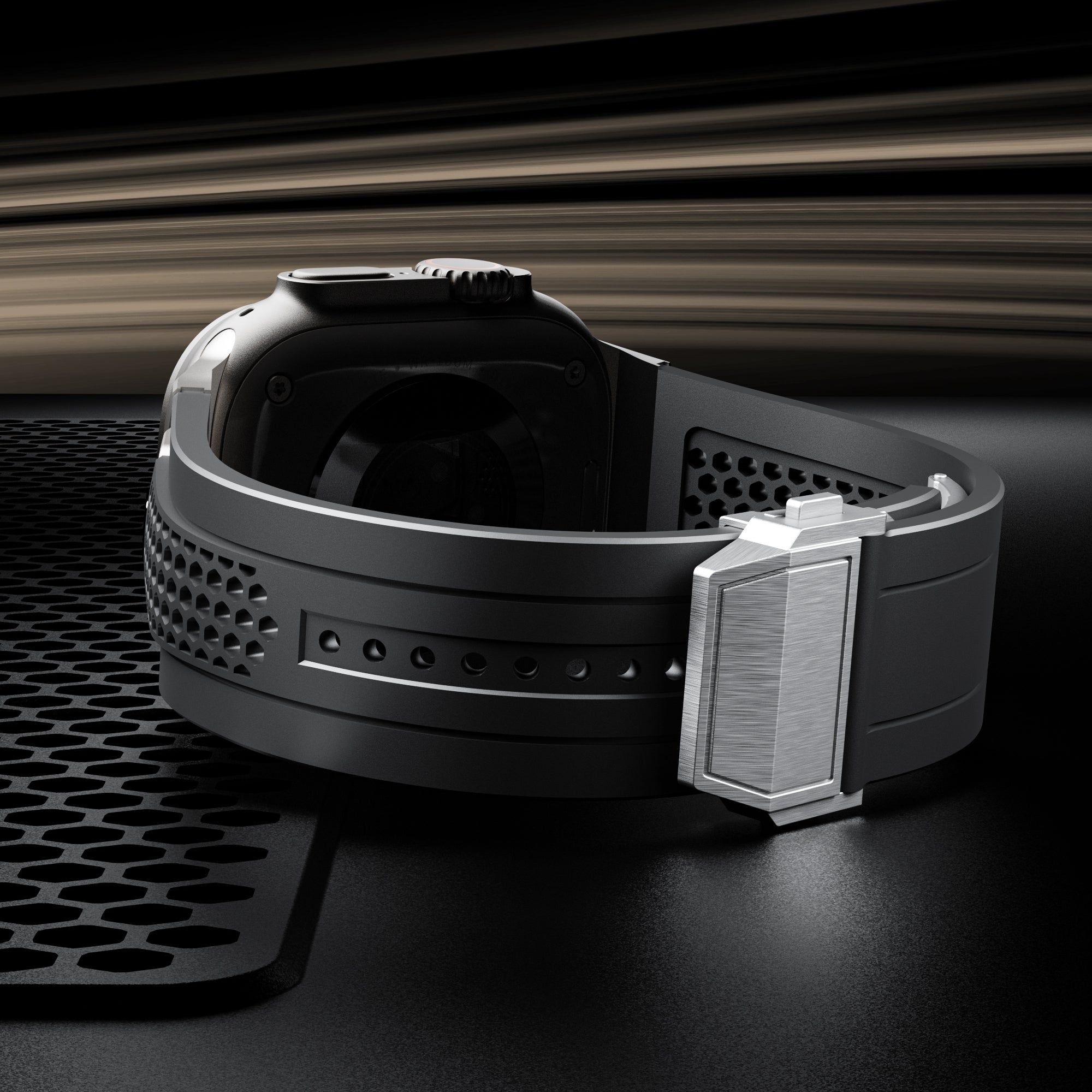 Honeycomb Design Silicone Band for Apple Watch