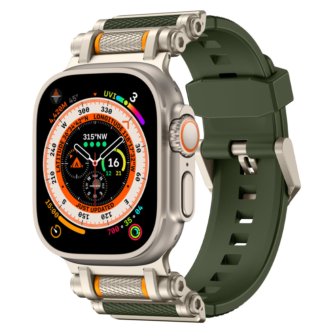 Taktisches drehbares Silikonarmband für Apple Watch