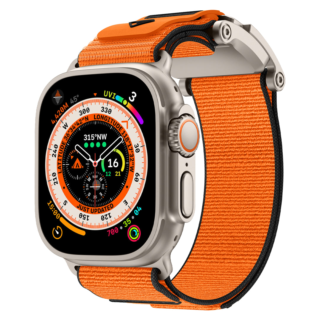 #Color_Orange Band-Silver Buckle