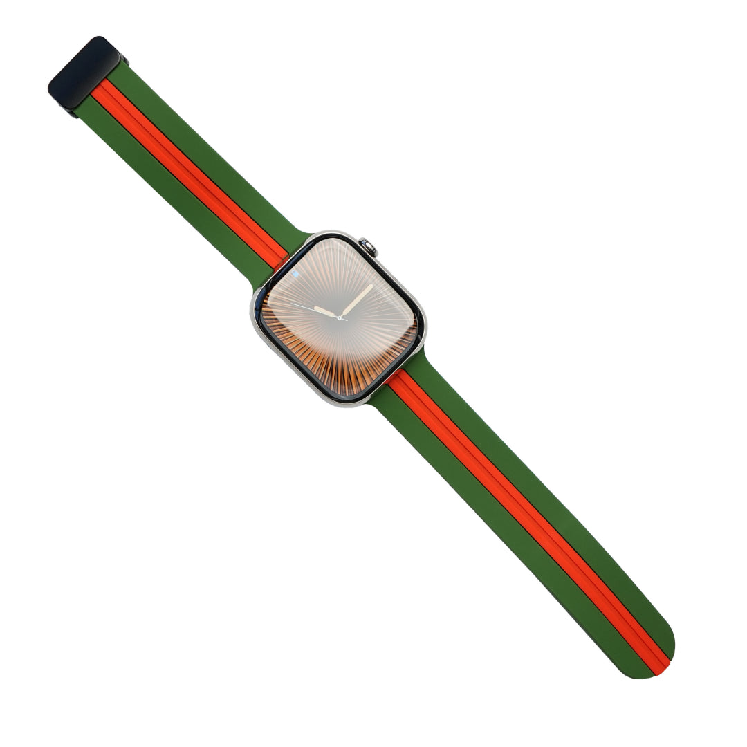 Magnetic Two-color Silicone Band For Apple Watch