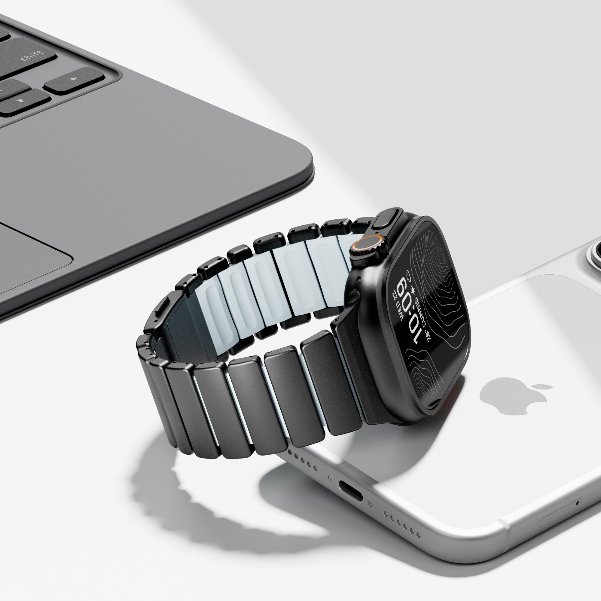 #Color_Black-Icy Blue Glow