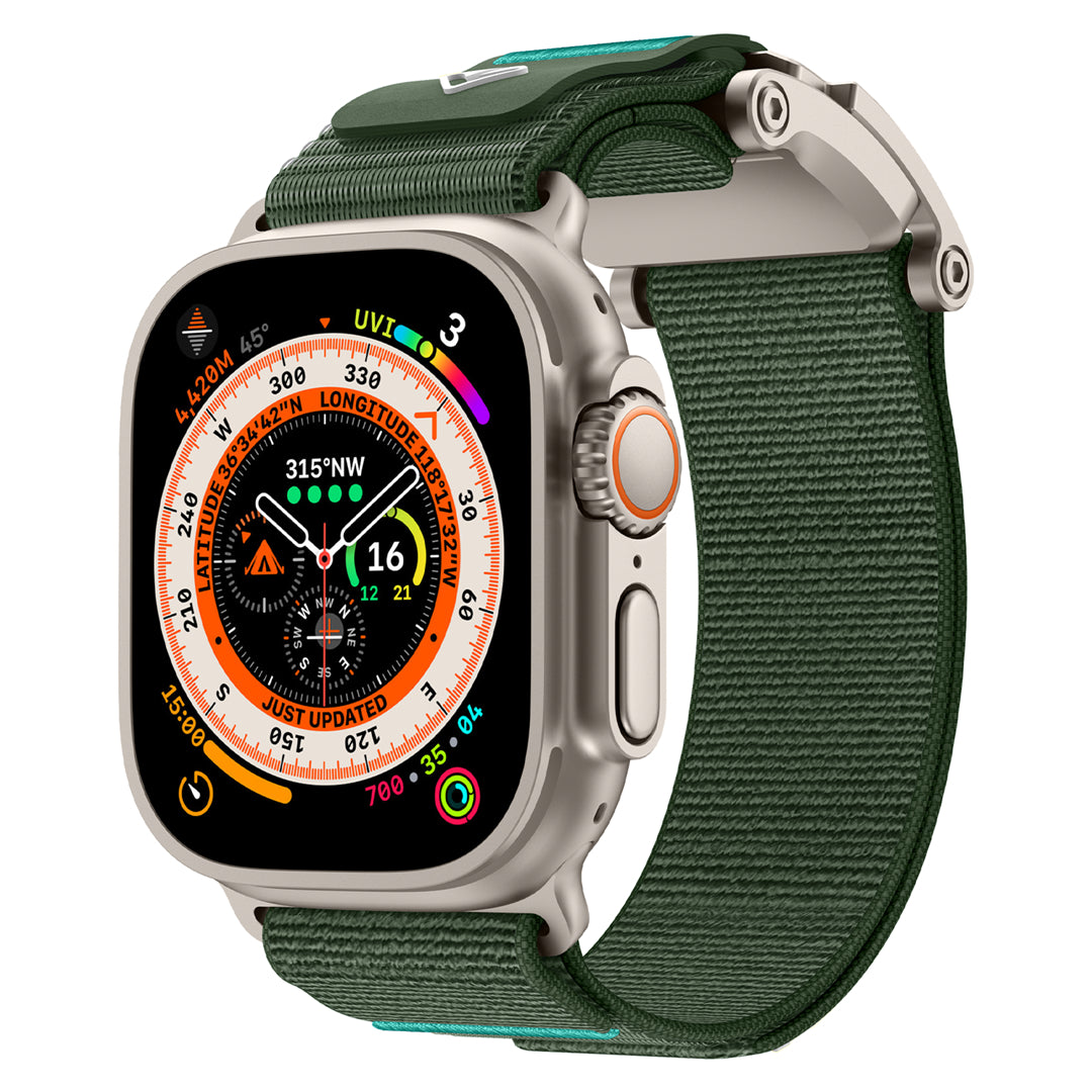 #Color_Green Band-Silver Buckle