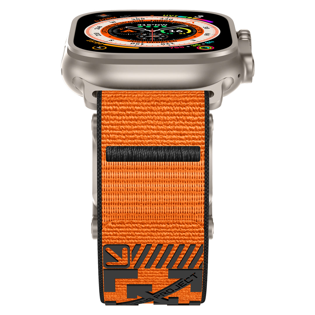 #Color_Orange Band-Silver Buckle