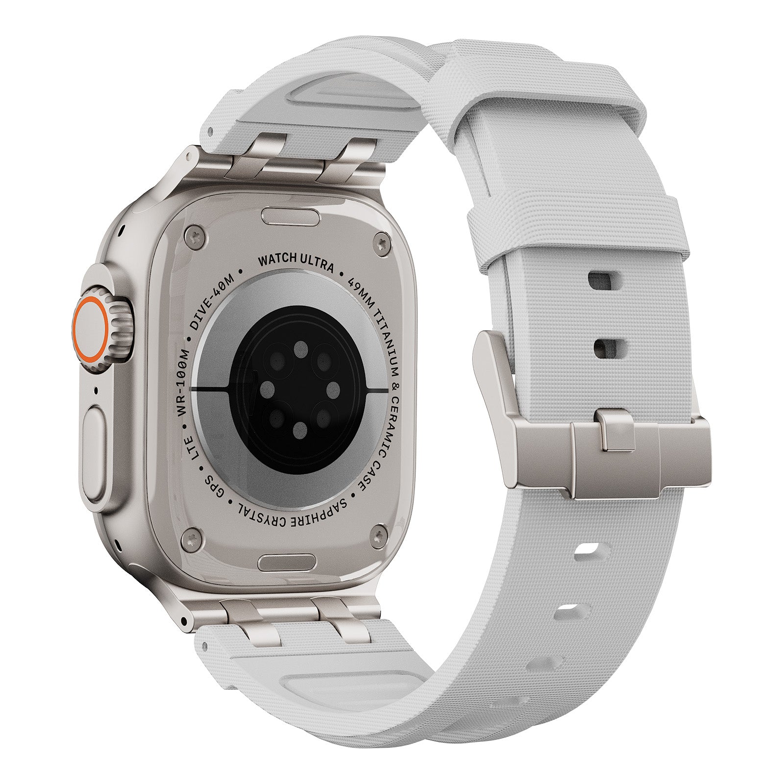 #Color_Titanium Adapter-White Band