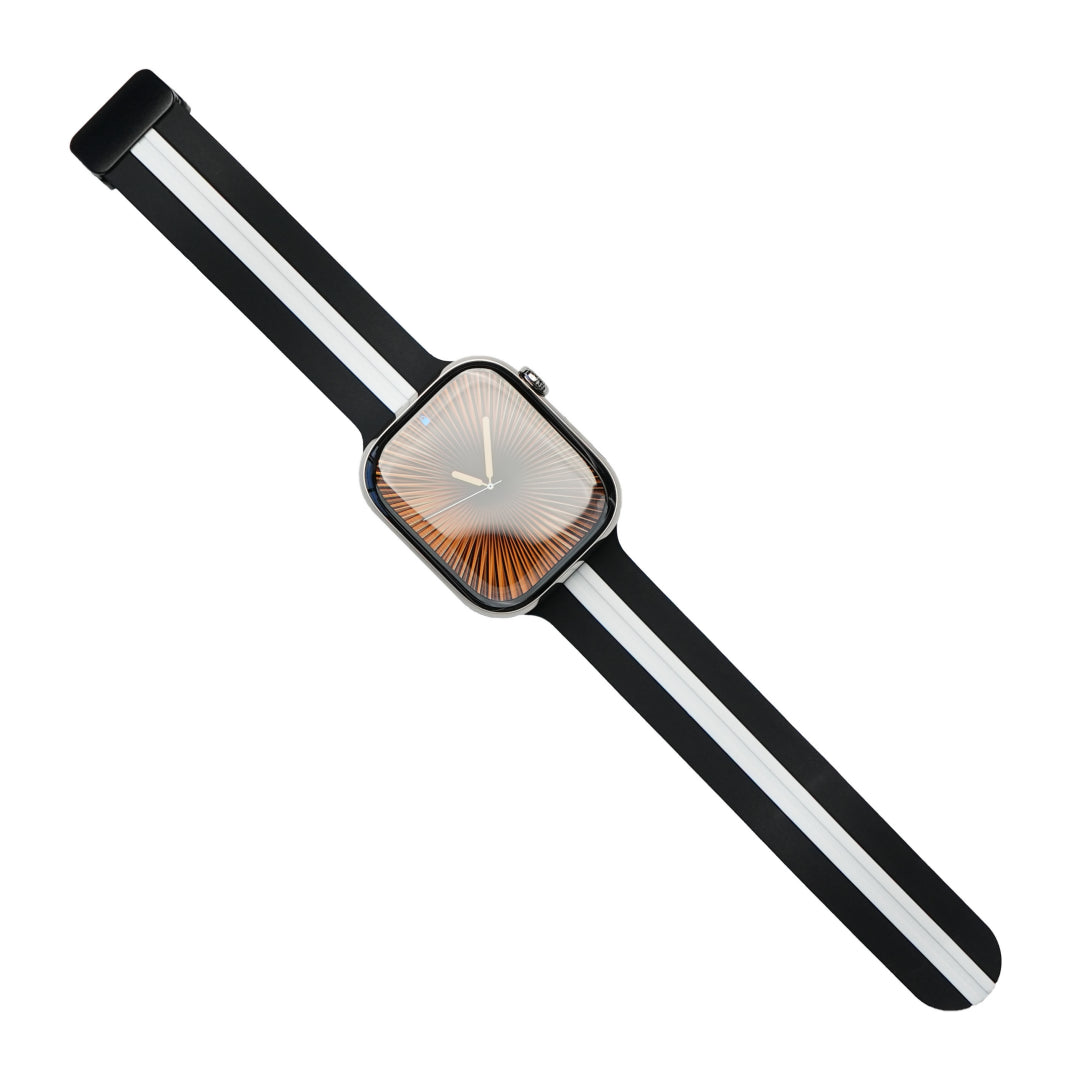 Magnetic Two-color Silicone Band For Apple Watch