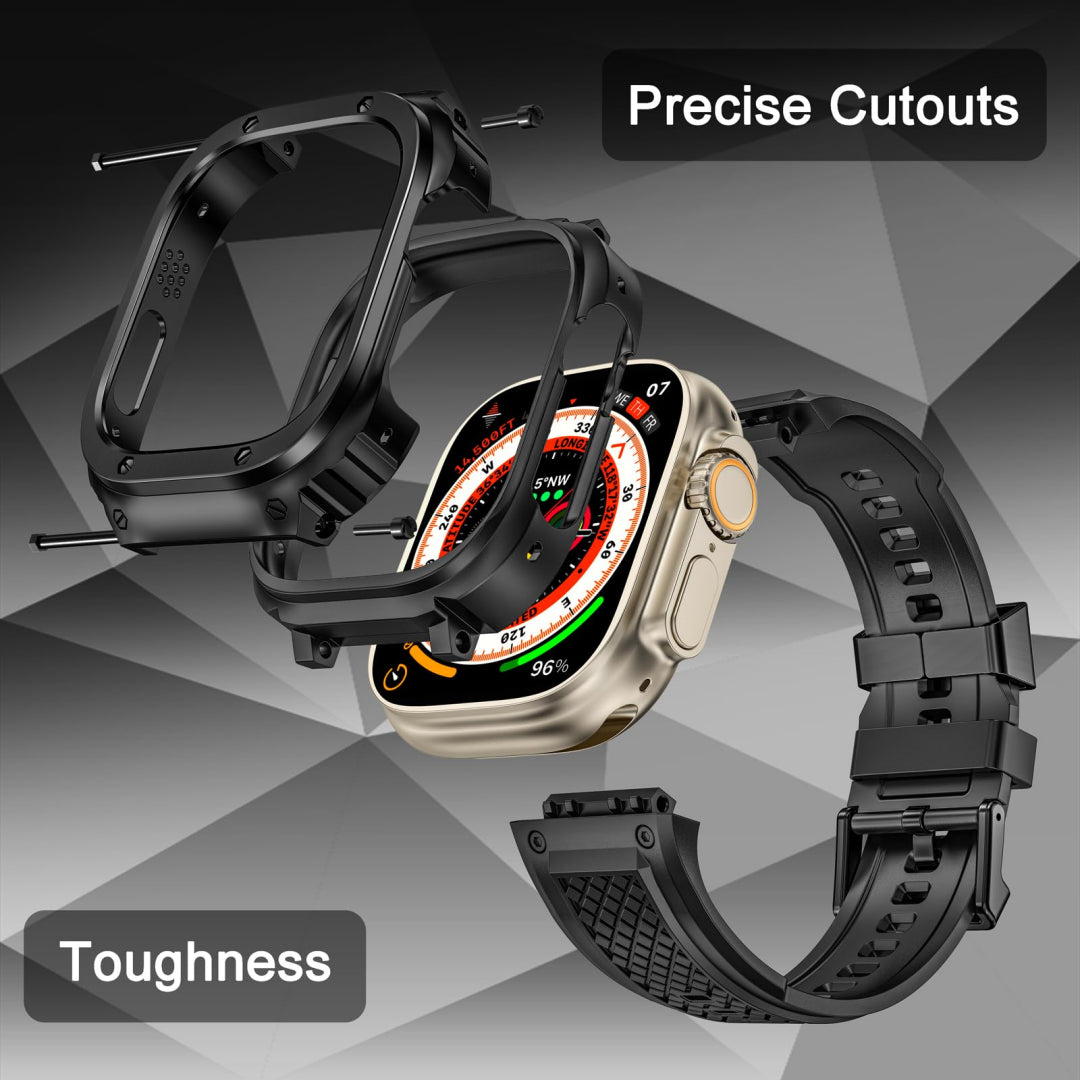 Rugged Stainless Steel Case Retrofit Kit For Apple Watch