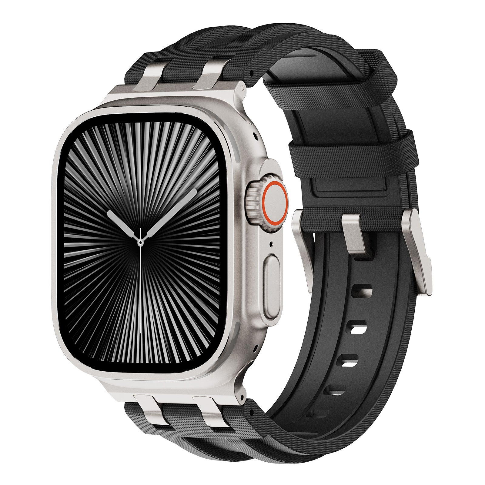 #Color_Titanium Adapter-Black Band