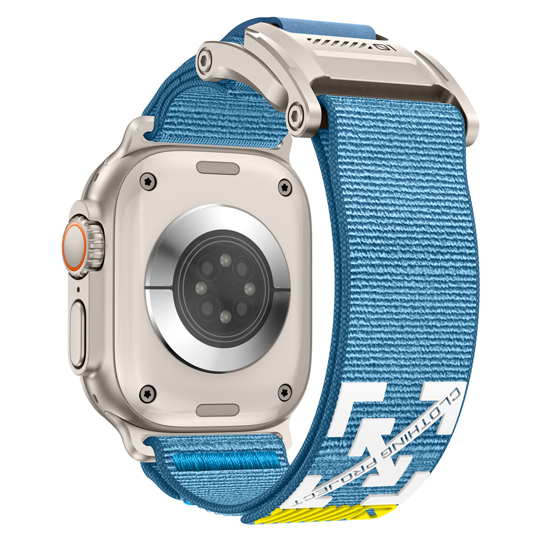 #Color_Blue Band-Silver Buckle