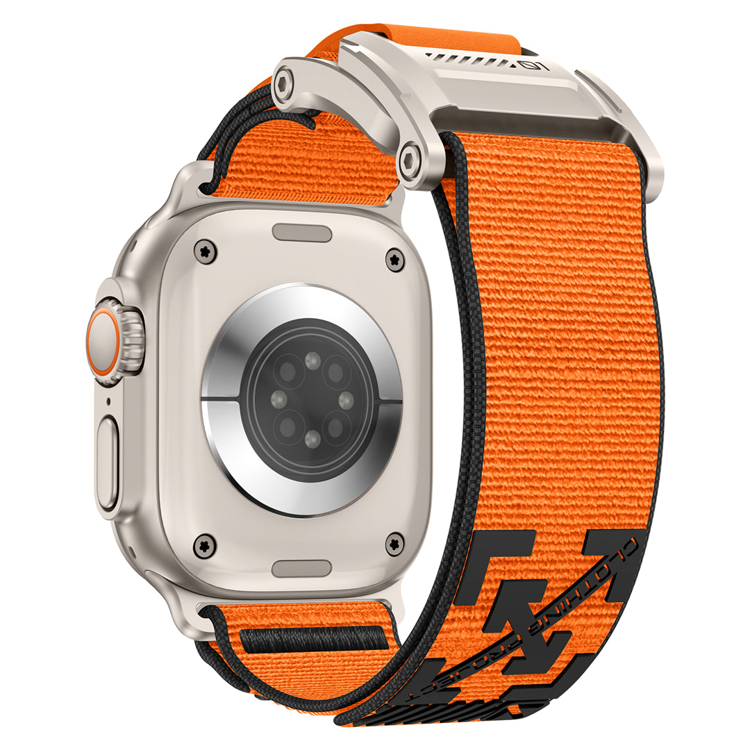 #Color_Orange Band-Silver Buckle