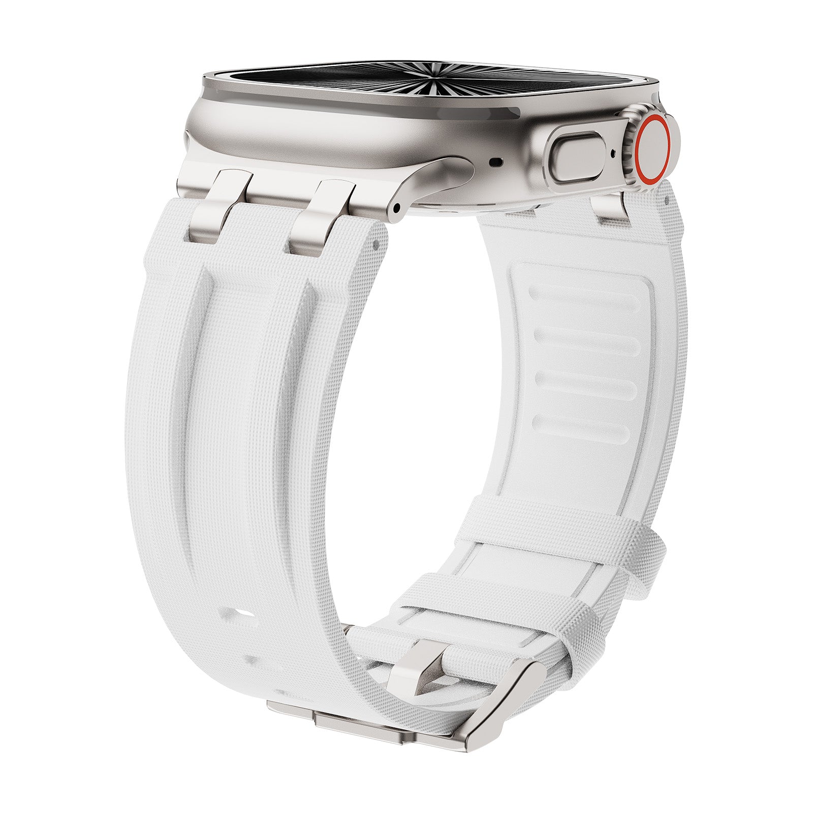 #Color_Titanium Adapter-White Band