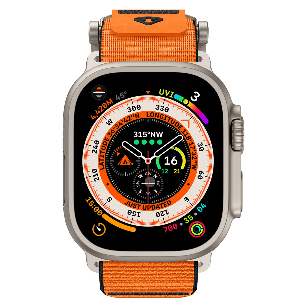 #Color_Orange Band-Silver Buckle