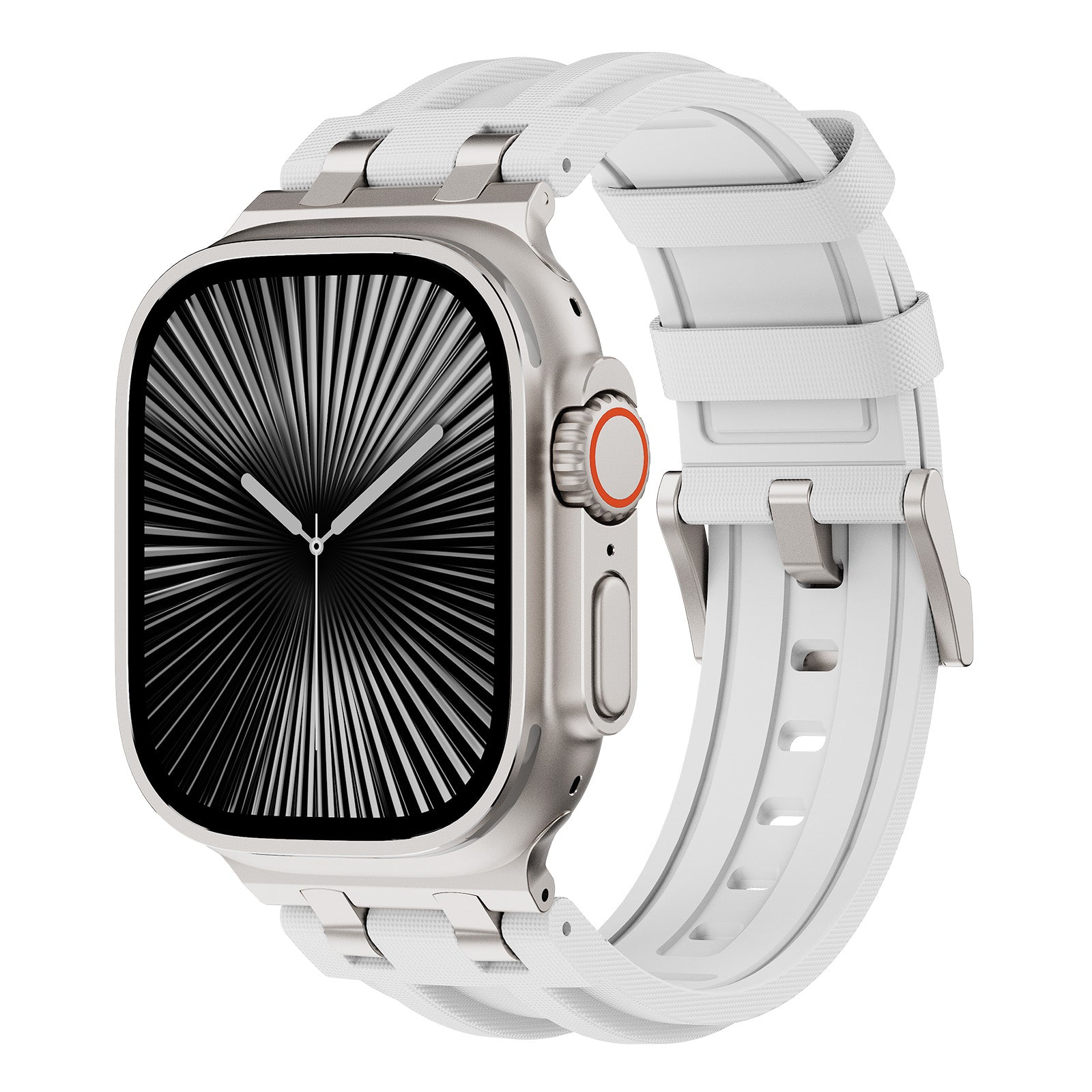 #Color_Titanium Adapter-White Band