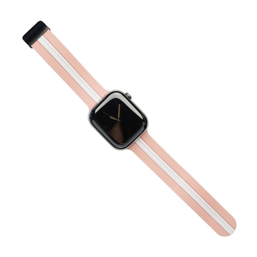 Magnetic Two-color Silicone Band For Apple Watch