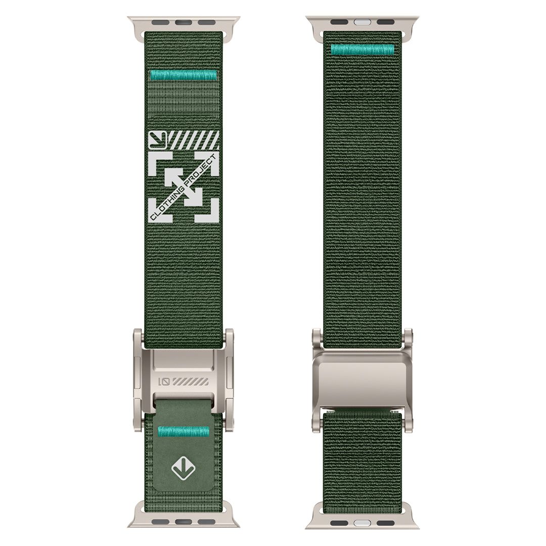 #Color_Green Band-Silver Buckle