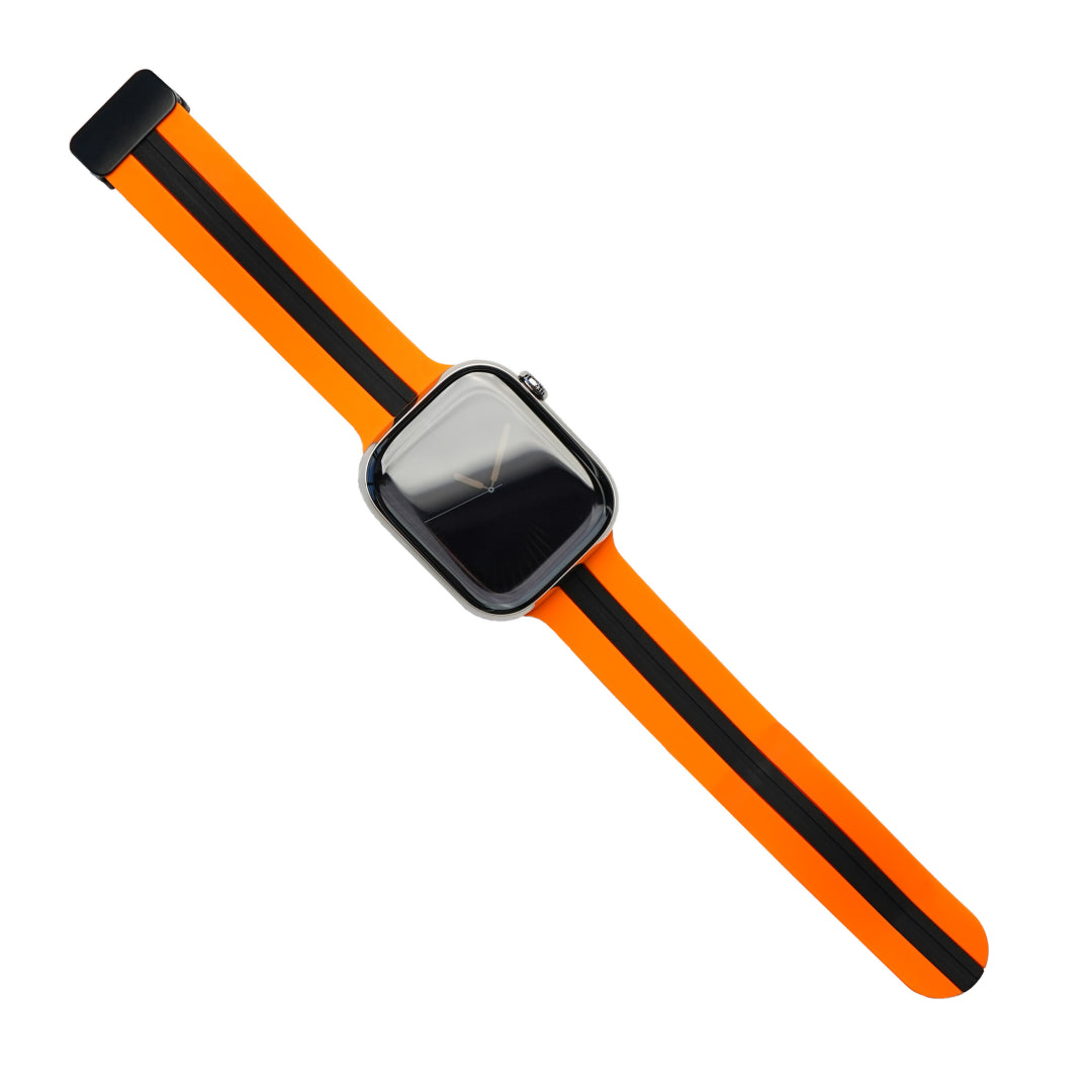 Magnetic Two-color Silicone Band For Apple Watch