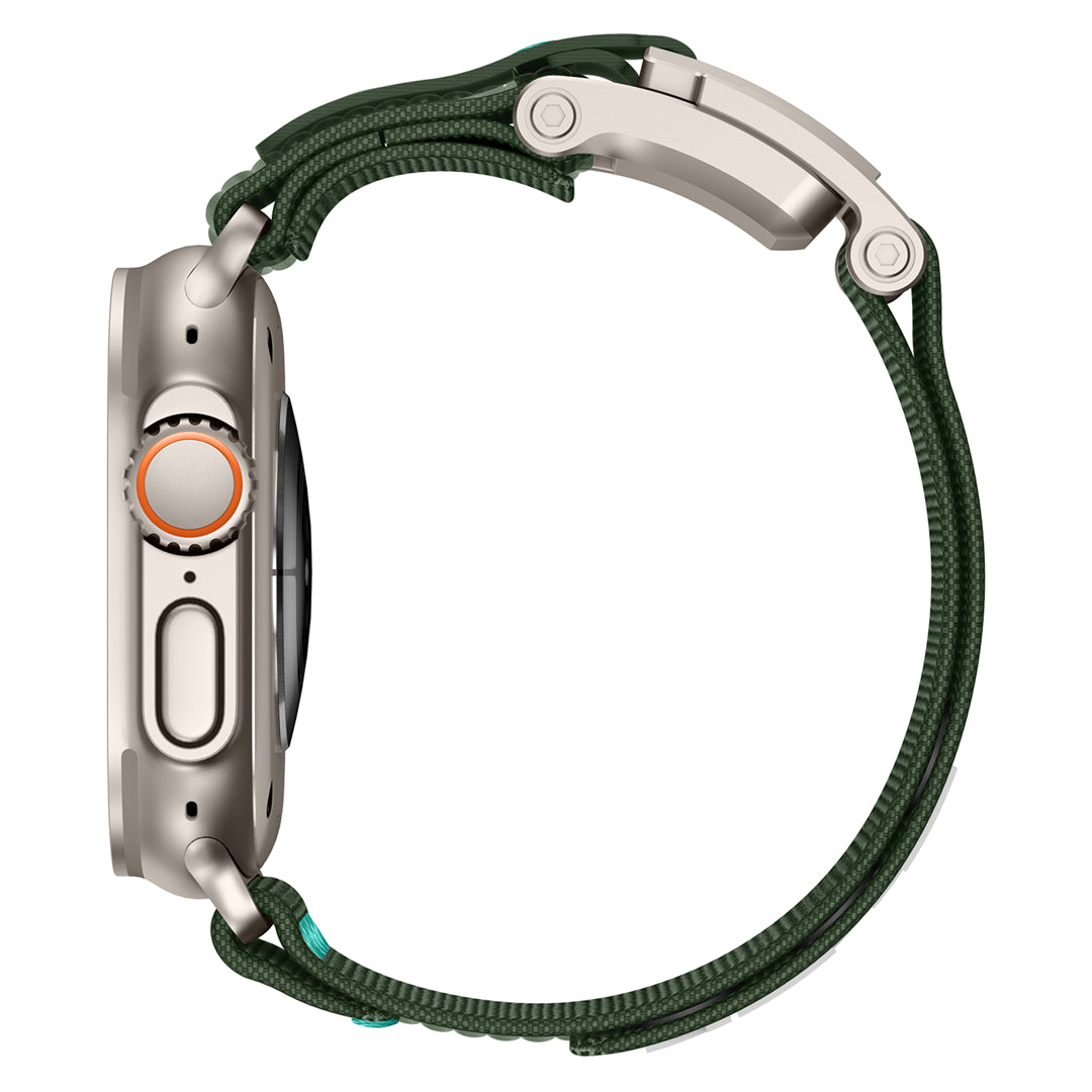 #Color_Green Band-Silver Buckle